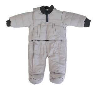Buckle Me Boys Gray Snowsuit size: 3-6 Months